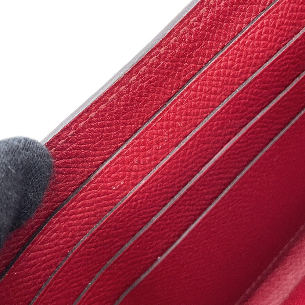 HERMES Kelly wallet long Rouge Grenat Epsom