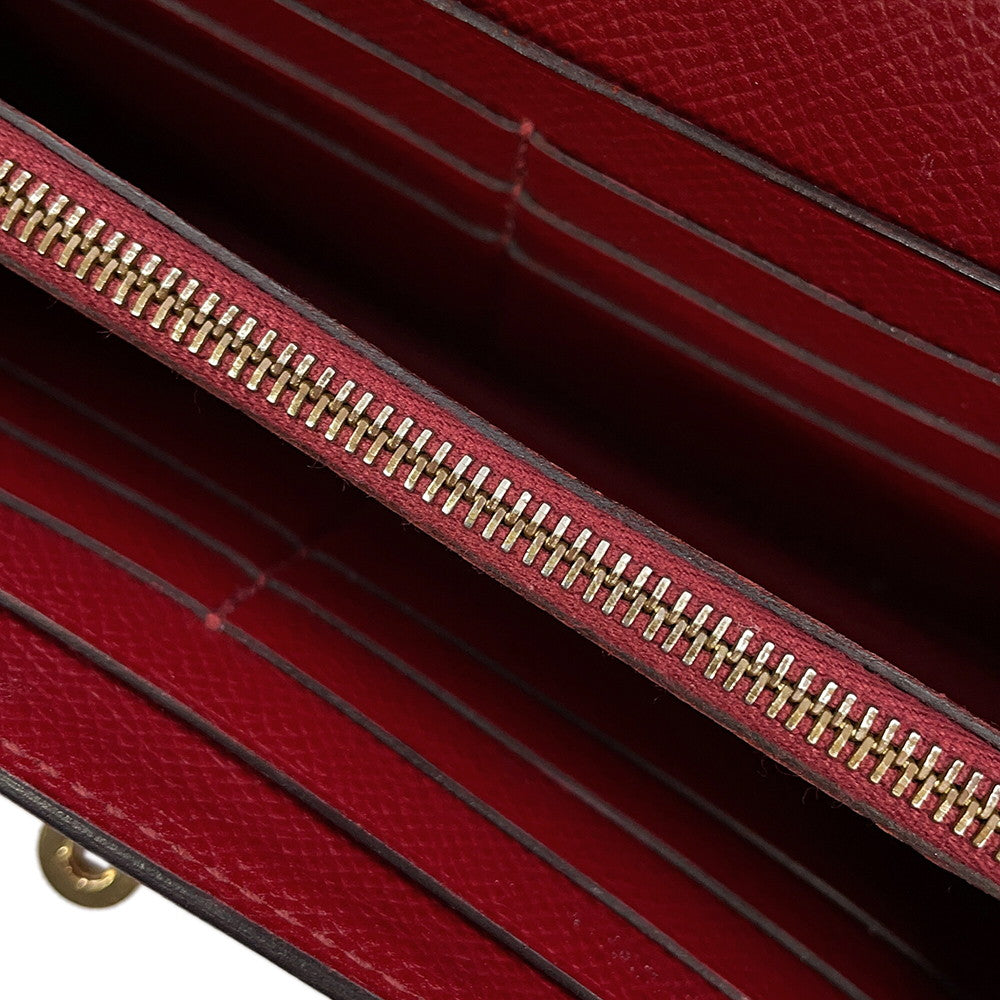 HERMES Kelly wallet long Rouge Grenat Epsom