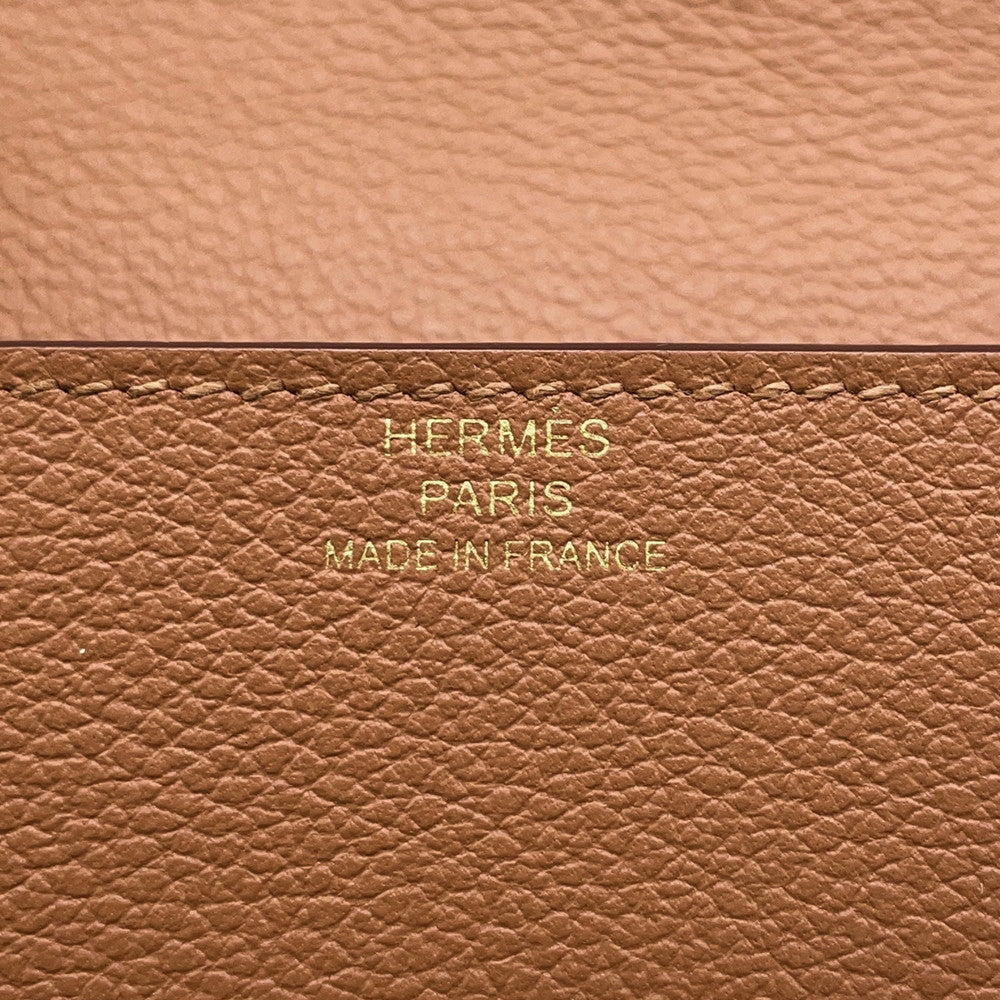 HERMES Roulis Slim Wallet Gold/Vert fizz Evercolor