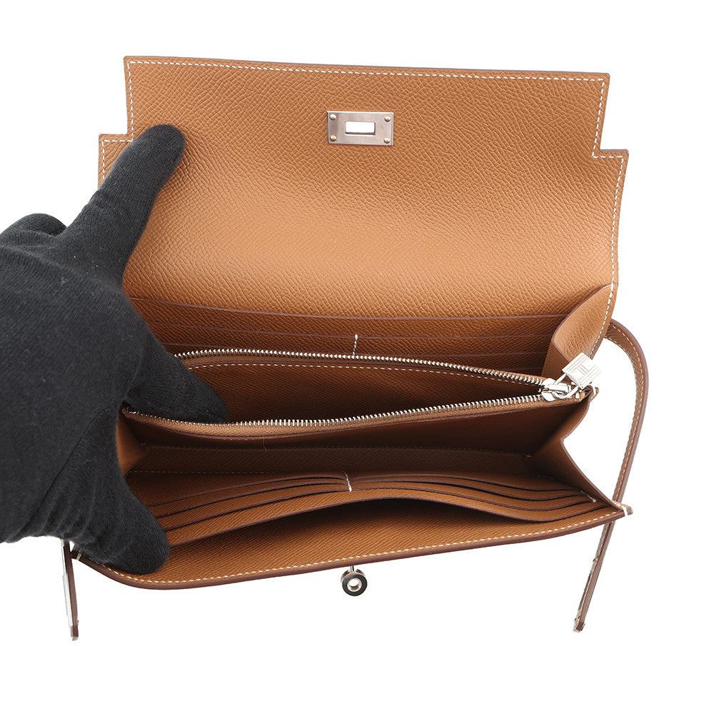 HERMES Kelly wallet Gold Epsom
