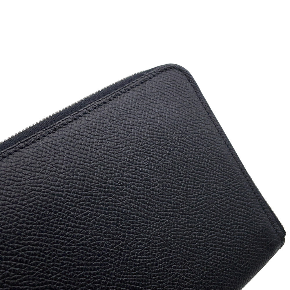 HERMES azap silk in long Black Epsom