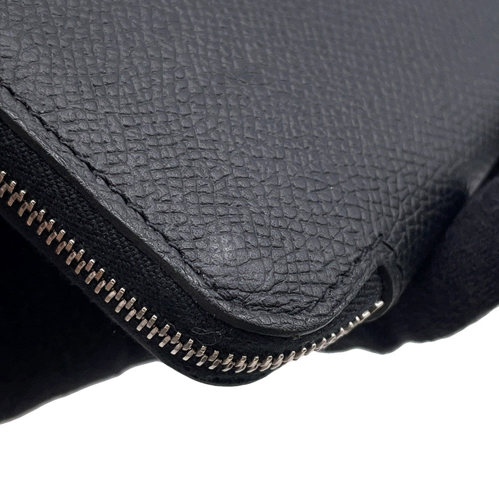HERMES azap silk in long Black Epsom