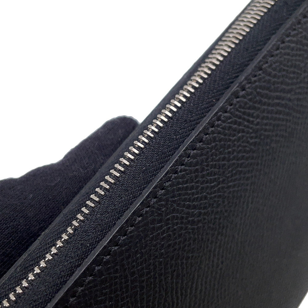 HERMES azap silk in long Black Epsom