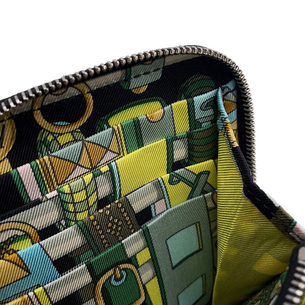 HERMES azap silk in long Black Epsom
