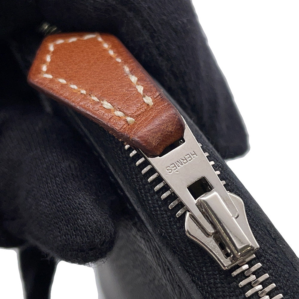 HERMES azap silk in long Black Epsom