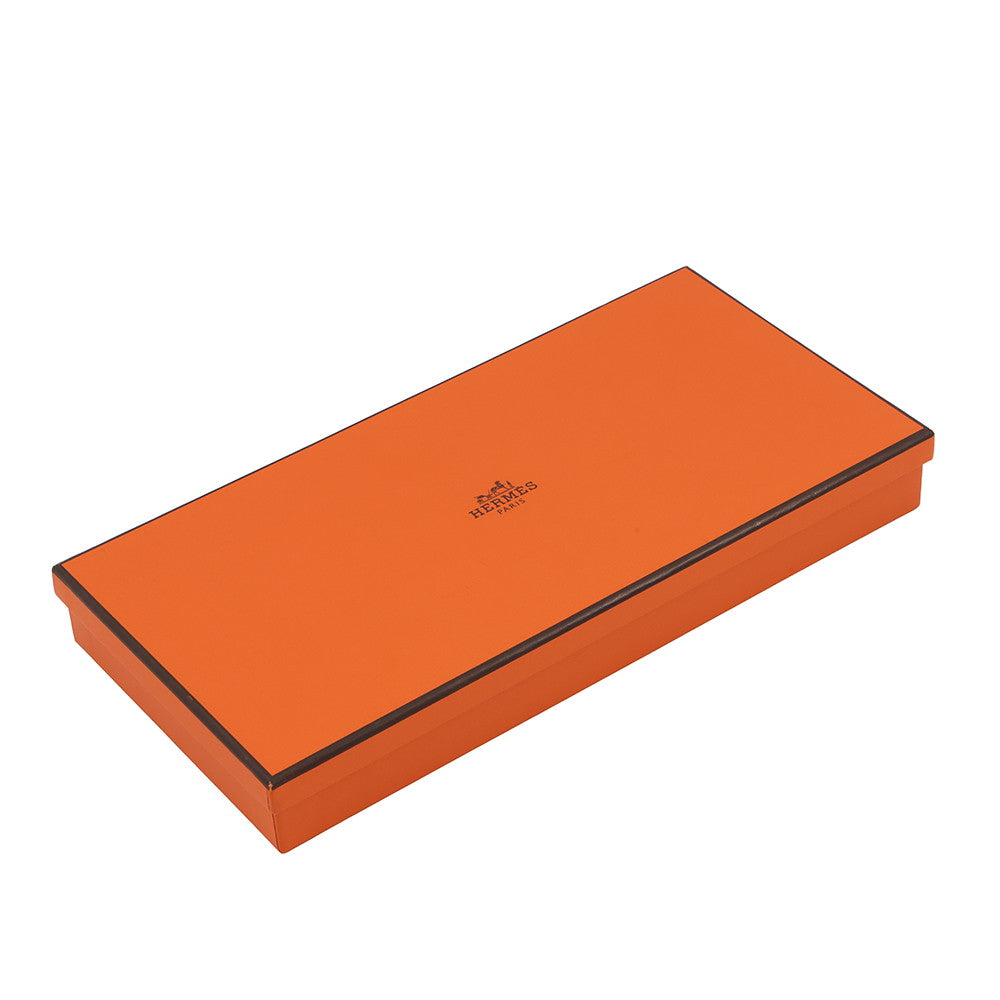 HERMES azap silk in long Black Epsom