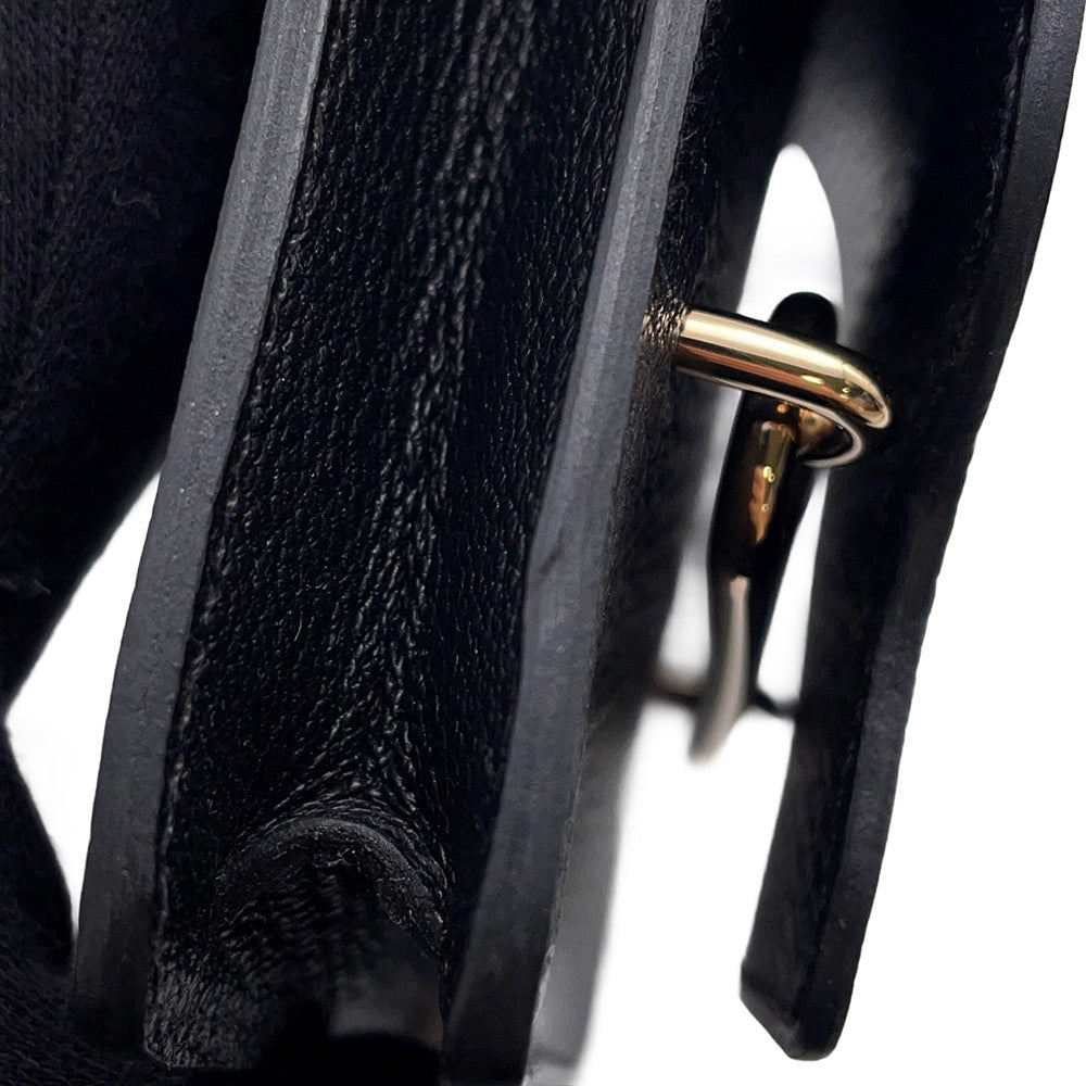 HERMES Roulis Roulis Slim Black Chevre Myzore Goatskin