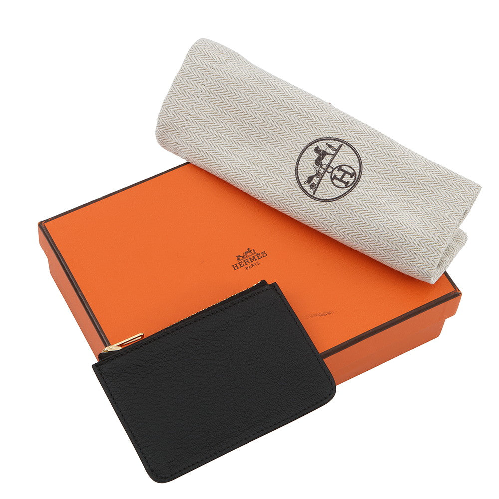 HERMES Roulis Roulis Slim Black Chevre Myzore Goatskin