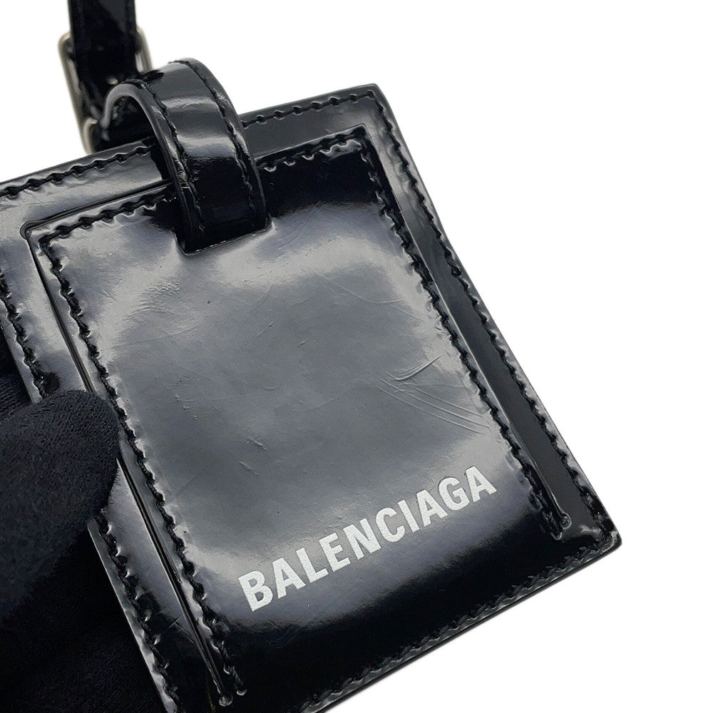 BALENCIAGA bistro Black678028 1000 Patent Leather Size XXS