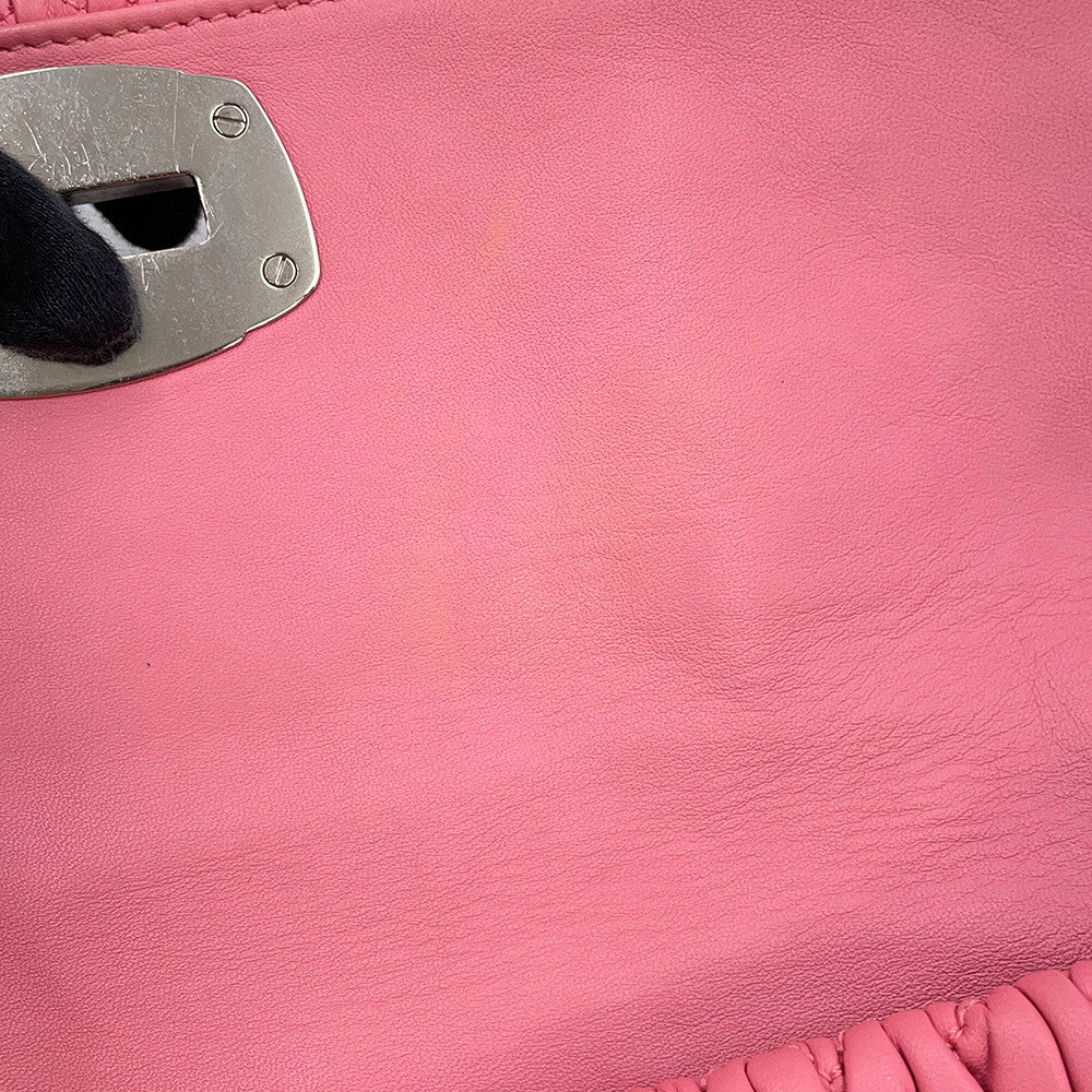 MIUMIU Nappa Crystal Shoulder Bag PinkRP0233 Leather