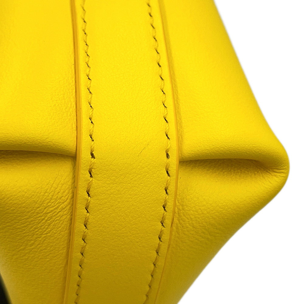 Ferragamo Hug Phone Holder Yellow220650 770895 Calf Leather