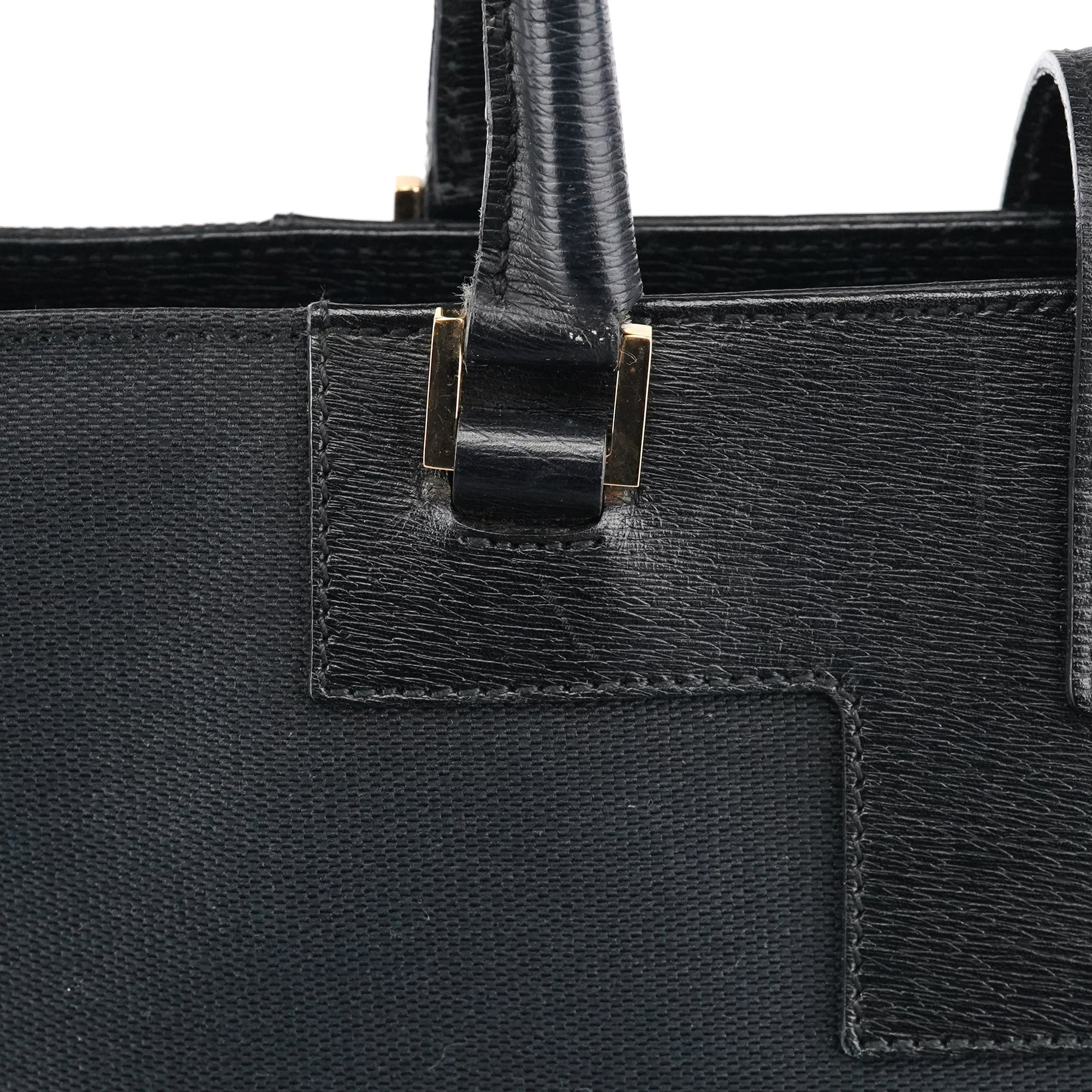 002 1109 Navy Canvas Square G Tote Bag