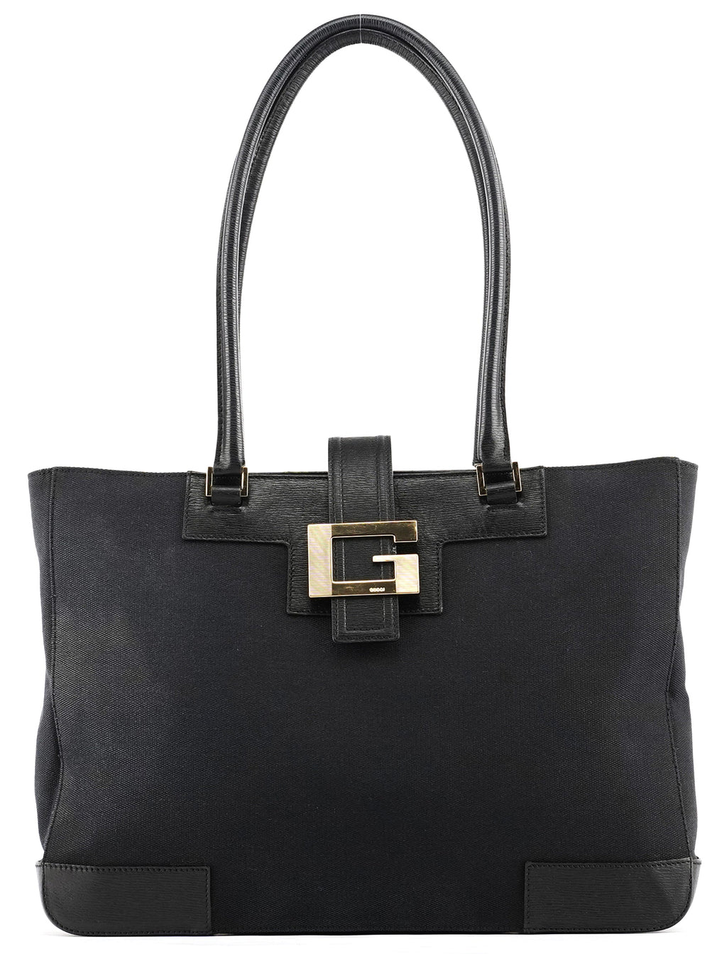 002 1109 Navy Canvas Square G Tote Bag