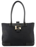 002 1109 Navy Canvas Square G Tote Bag