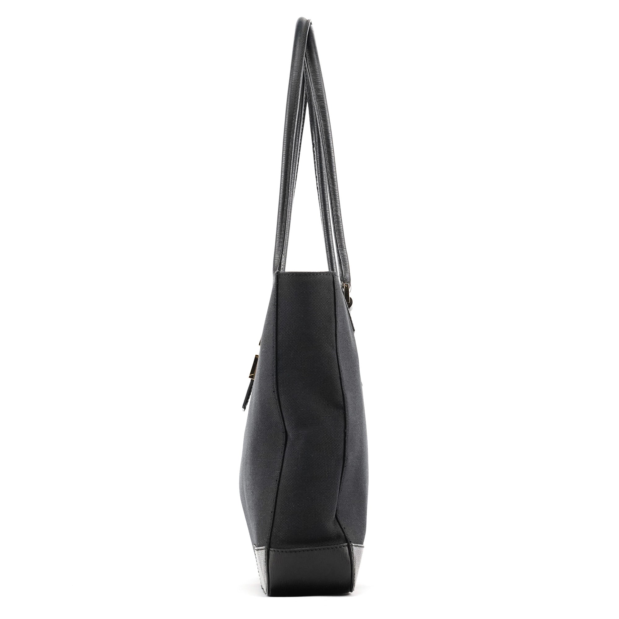 002 1109 Navy Canvas Square G Tote Bag
