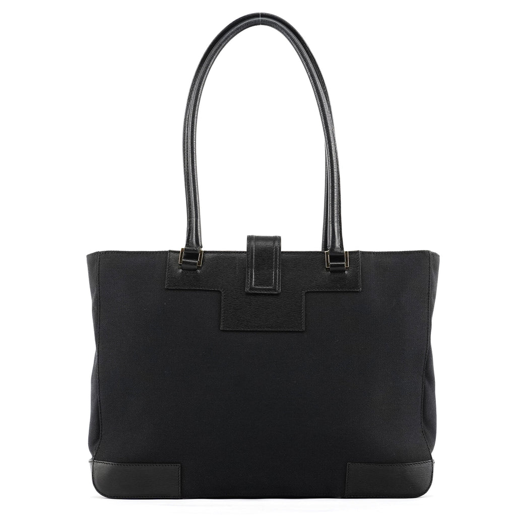 002 1109 Navy Canvas Square G Tote Bag