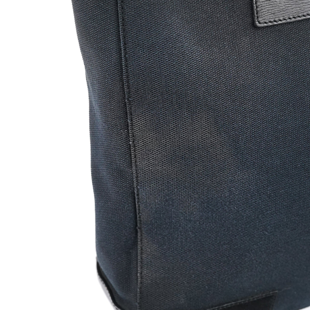 002 1109 Navy Canvas Square G Tote Bag