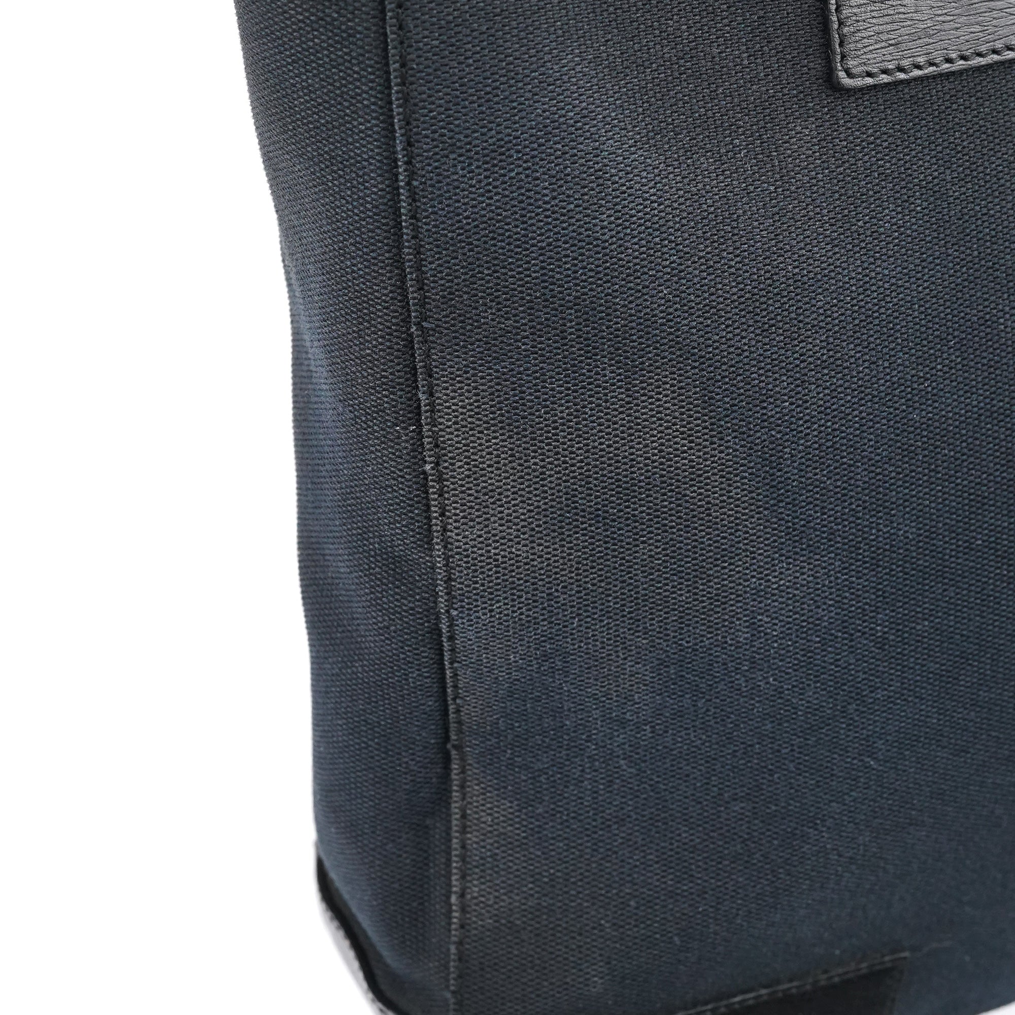 002 1109 Navy Canvas Square G Tote Bag