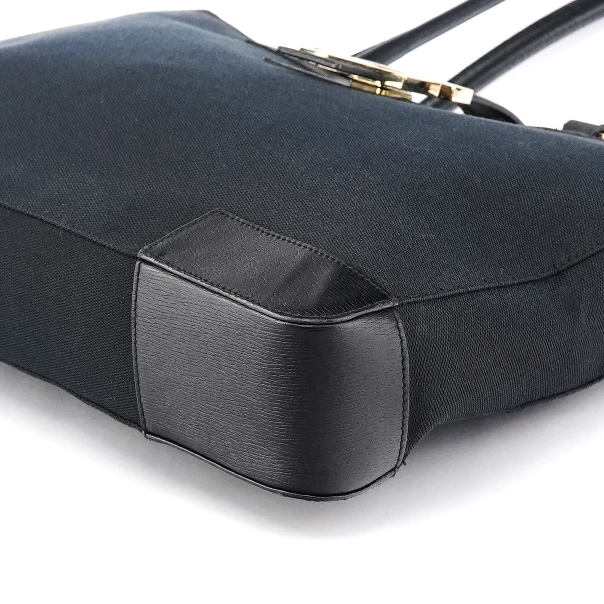 002 1109 Navy Canvas Square G Tote Bag