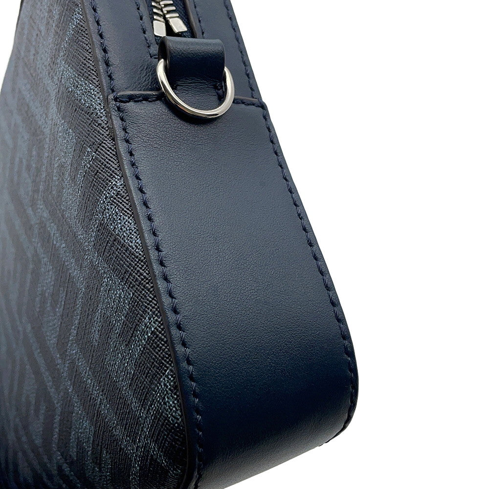 FENDI Diagonal Camera Case Navy7M0286 ASIC PVC Leather