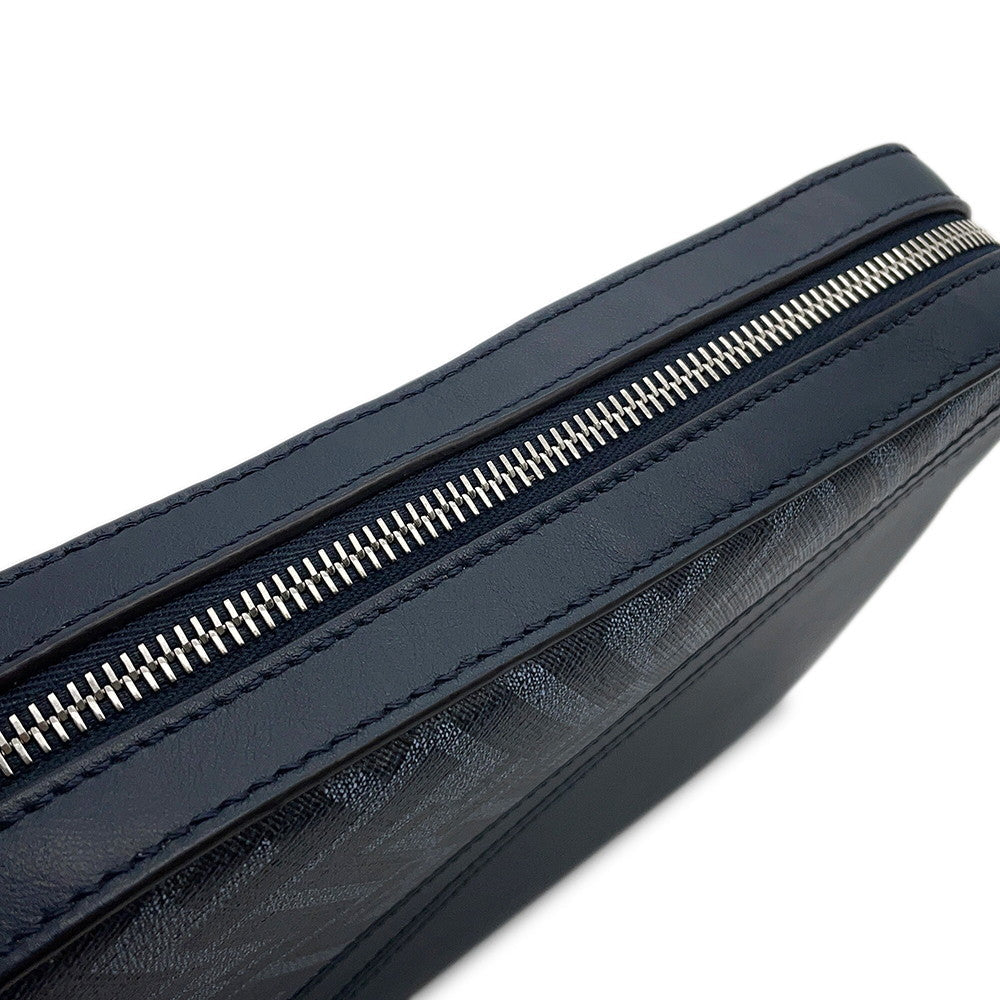 FENDI Diagonal Camera Case Navy7M0286 ASIC PVC Leather