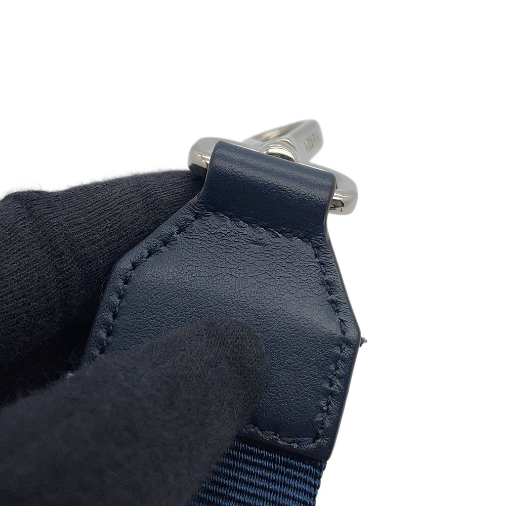 FENDI Diagonal Camera Case Navy7M0286 ASIC PVC Leather