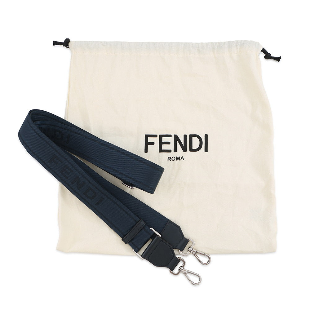 FENDI Diagonal Camera Case Navy7M0286 ASIC PVC Leather