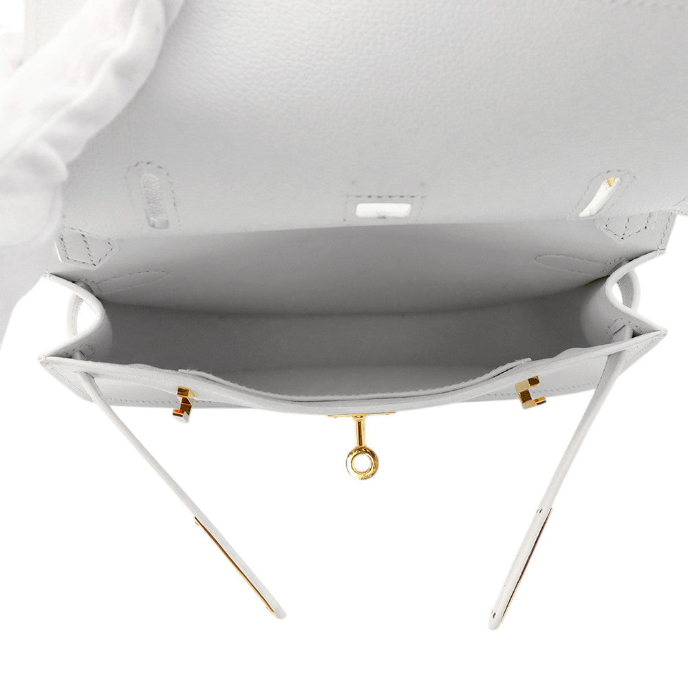 HERMES Jypsiere New White Evercolor Size Mini