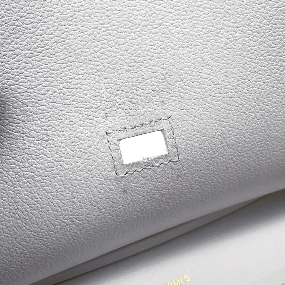 HERMES Jypsiere New White Evercolor Size Mini