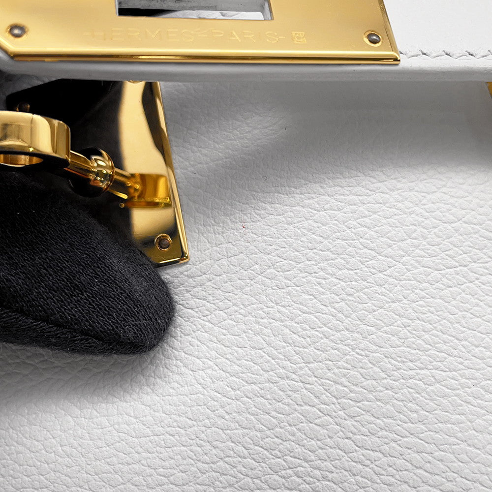 HERMES Jypsiere New White Evercolor Size Mini
