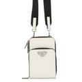 PRADA Triangle Smartphone Shoulder White2ZH126 Leather