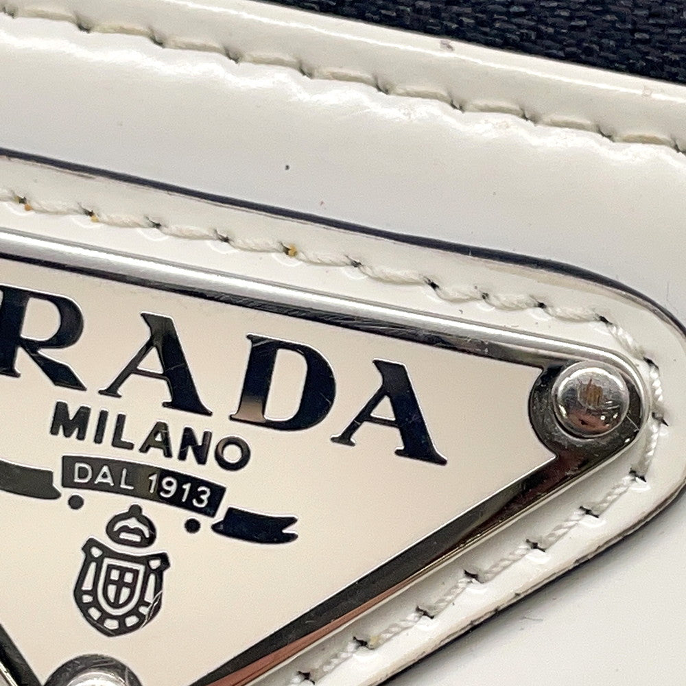 PRADA Triangle Smartphone Shoulder White2ZH126 Leather