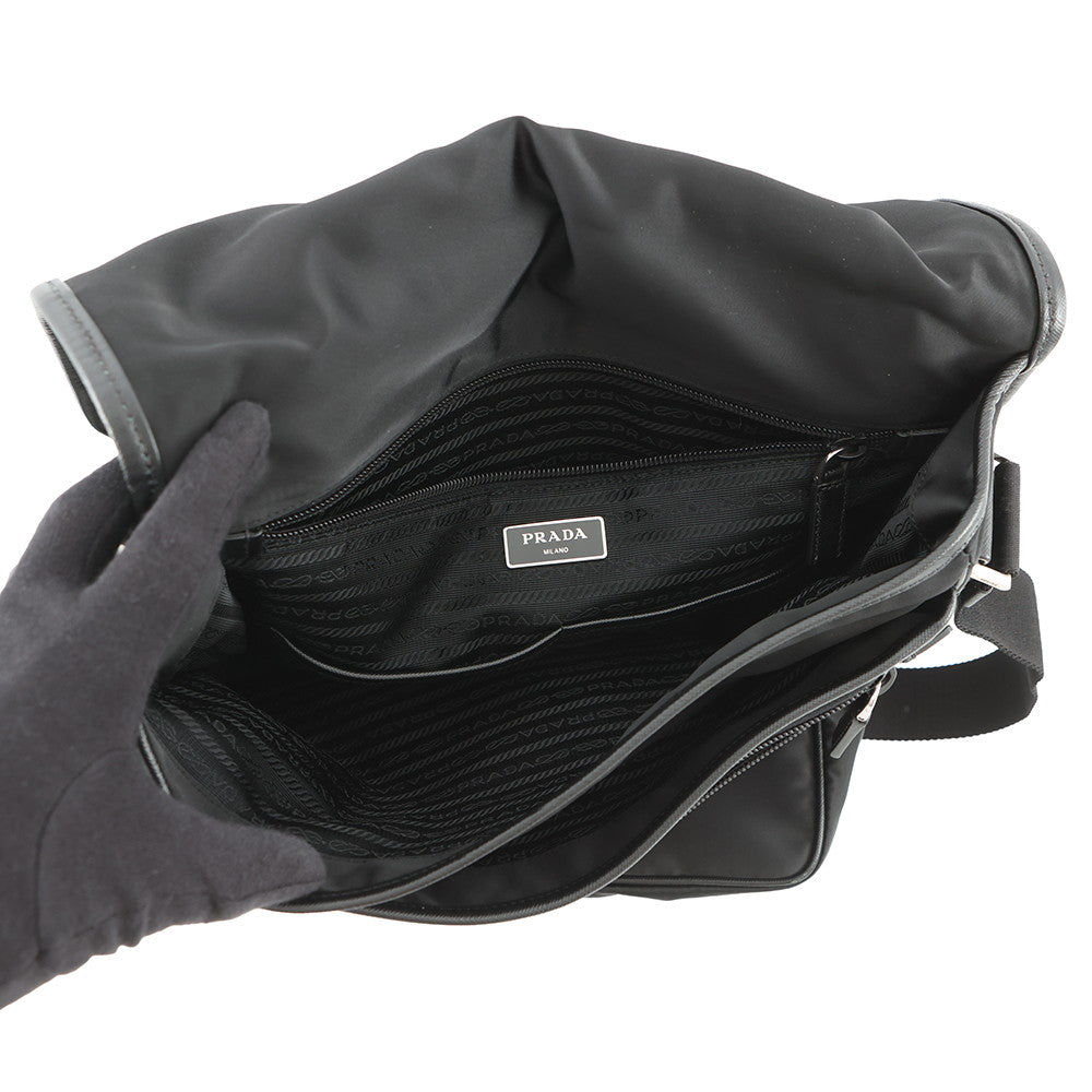 PRADA Messenger bag Black2VD166_2FMO_F0002 Nylon Leather