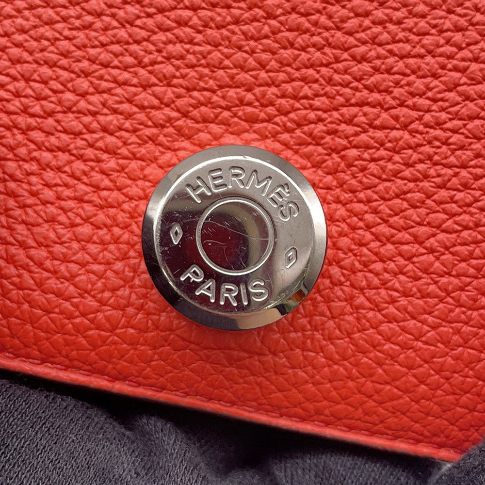 HERMES Dogon compact Capucines Togo Leather