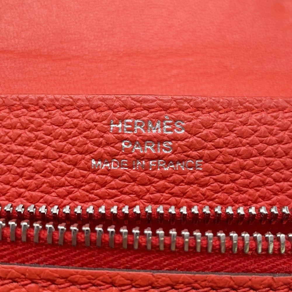 HERMES Dogon compact Capucines Togo Leather