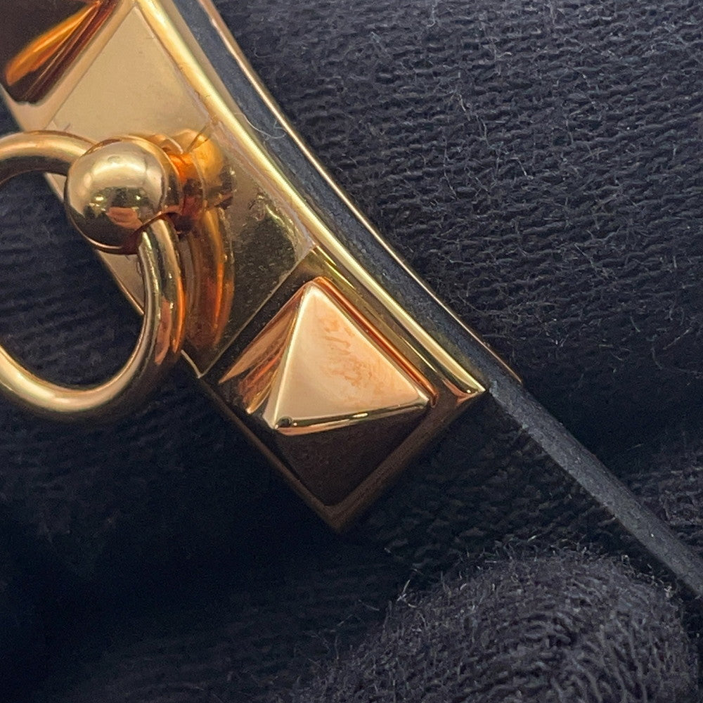 HERMES Bracelet Mini Rival Size T3 Black Swift Leather