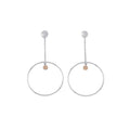 HERMES Exlibris Hoop Earrings SV925 K18PG