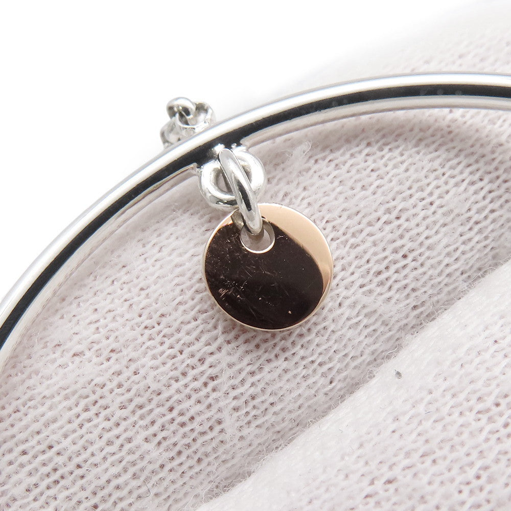 HERMES Exlibris Hoop Earrings SV925 K18PG