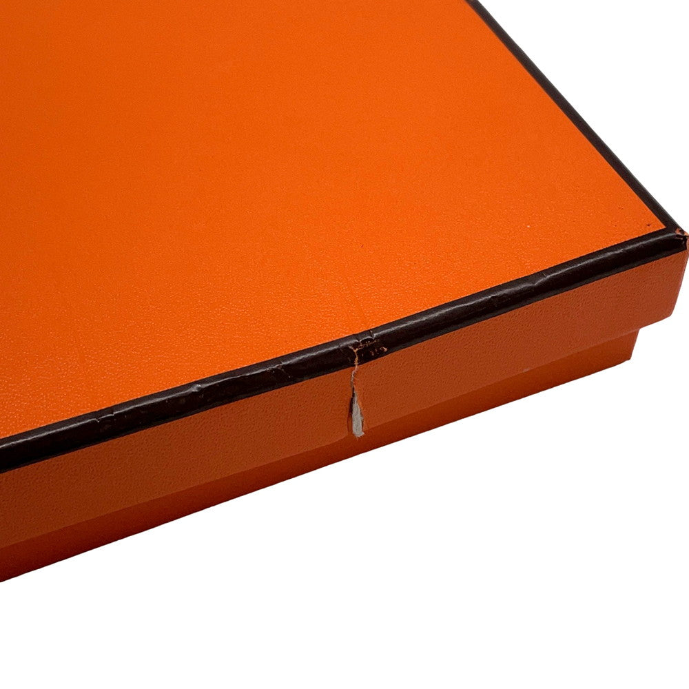 HERMES Carre Jean Size 140 Orange/White/Red/Light Green Cashmere70% Silk30%