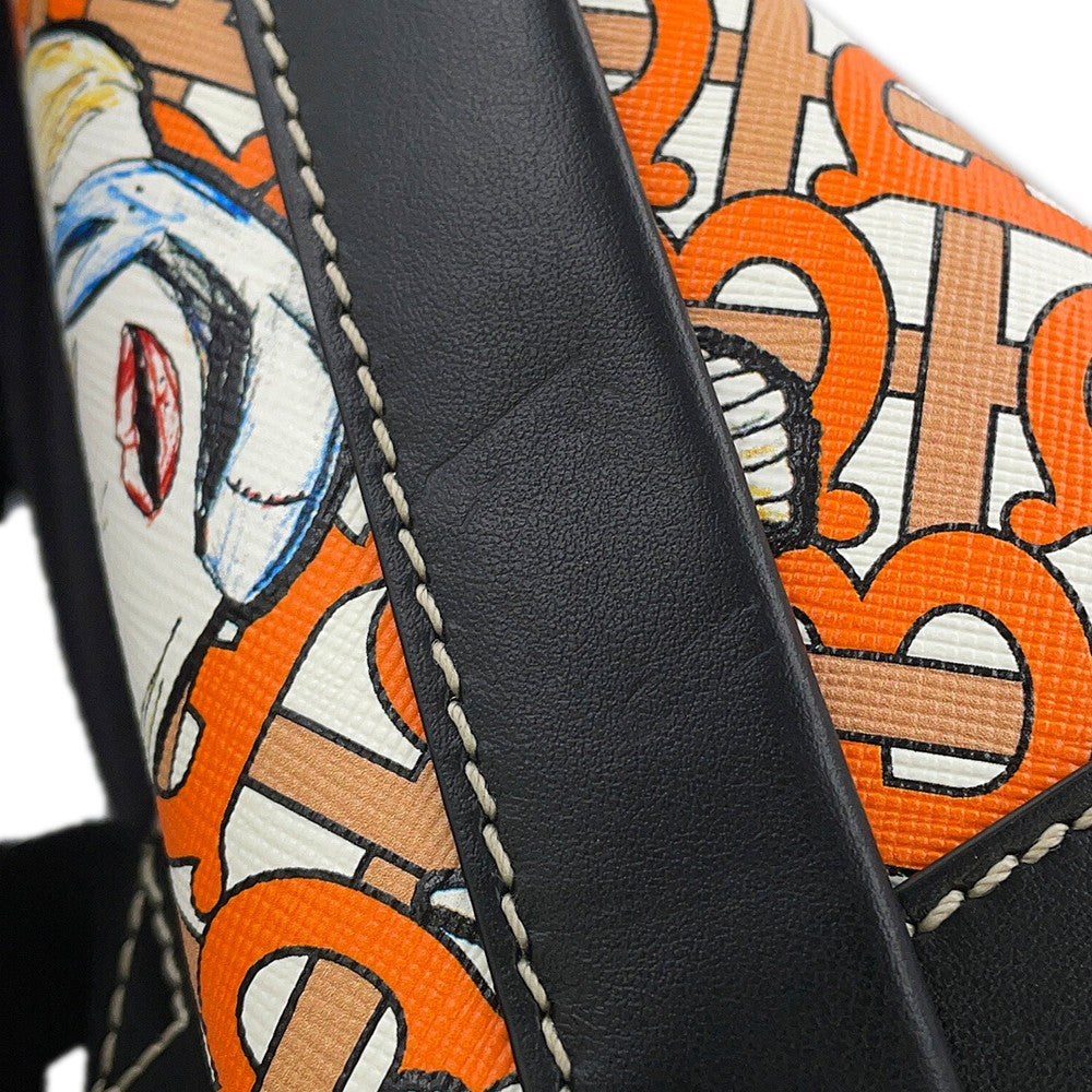 BURBERRY JETT TB Backpack Deep Orange8040237 PVC Leather