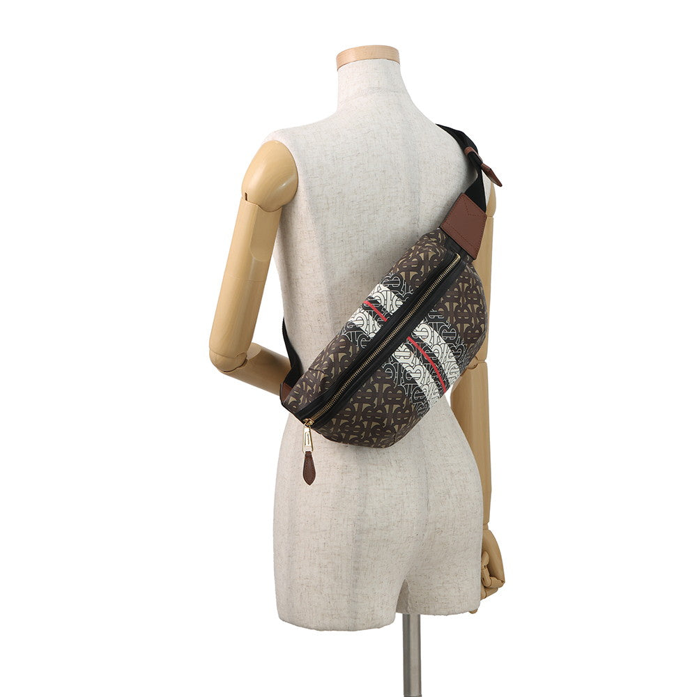 BURBERRY TBCrossbody Bag Brown/Black/White8021483 PVC Leather Size Medium