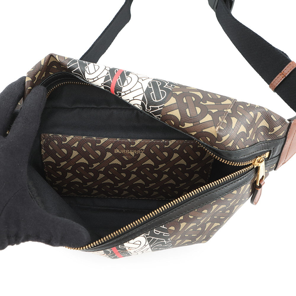BURBERRY TBCrossbody Bag Brown/Black/White8021483 PVC Leather Size Medium