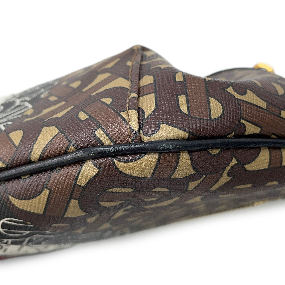 BURBERRY TBCrossbody Bag Brown/Black/White8021483 PVC Leather Size Medium