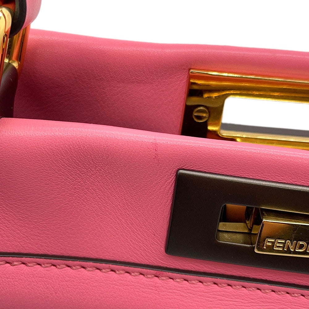 FENDI Peekaboo Pink8BN290 Leather Size regular