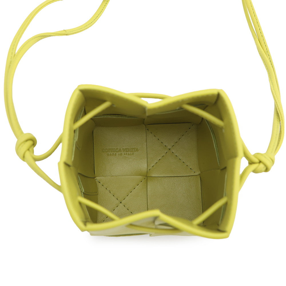 Bottega Veneta Cassette Bucket Bag Pistachio Green680217 Leather Size Mini