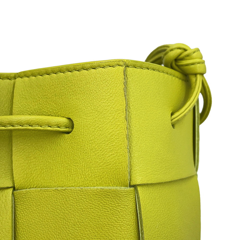 Bottega Veneta Cassette Bucket Bag Pistachio Green680217 Leather Size Mini