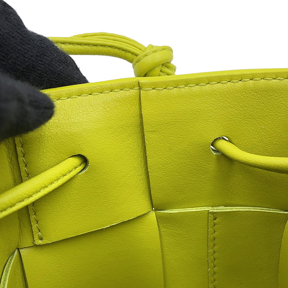 Bottega Veneta Cassette Bucket Bag Pistachio Green680217 Leather Size Mini