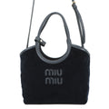 MIUMIU Ivy Corduroy Handbag Navy5BA284_2F81_F0124_V_OON Corduroy Leather Size Small