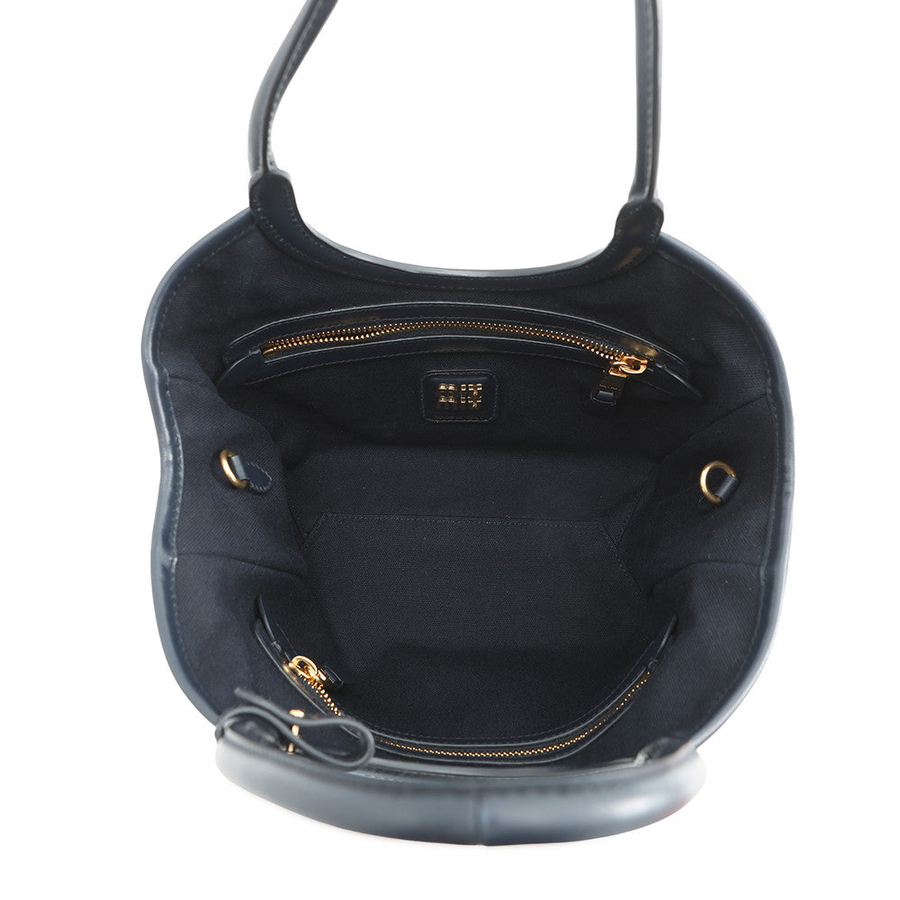 MIUMIU Ivy Corduroy Handbag Navy5BA284_2F81_F0124_V_OON Corduroy Leather Size Small