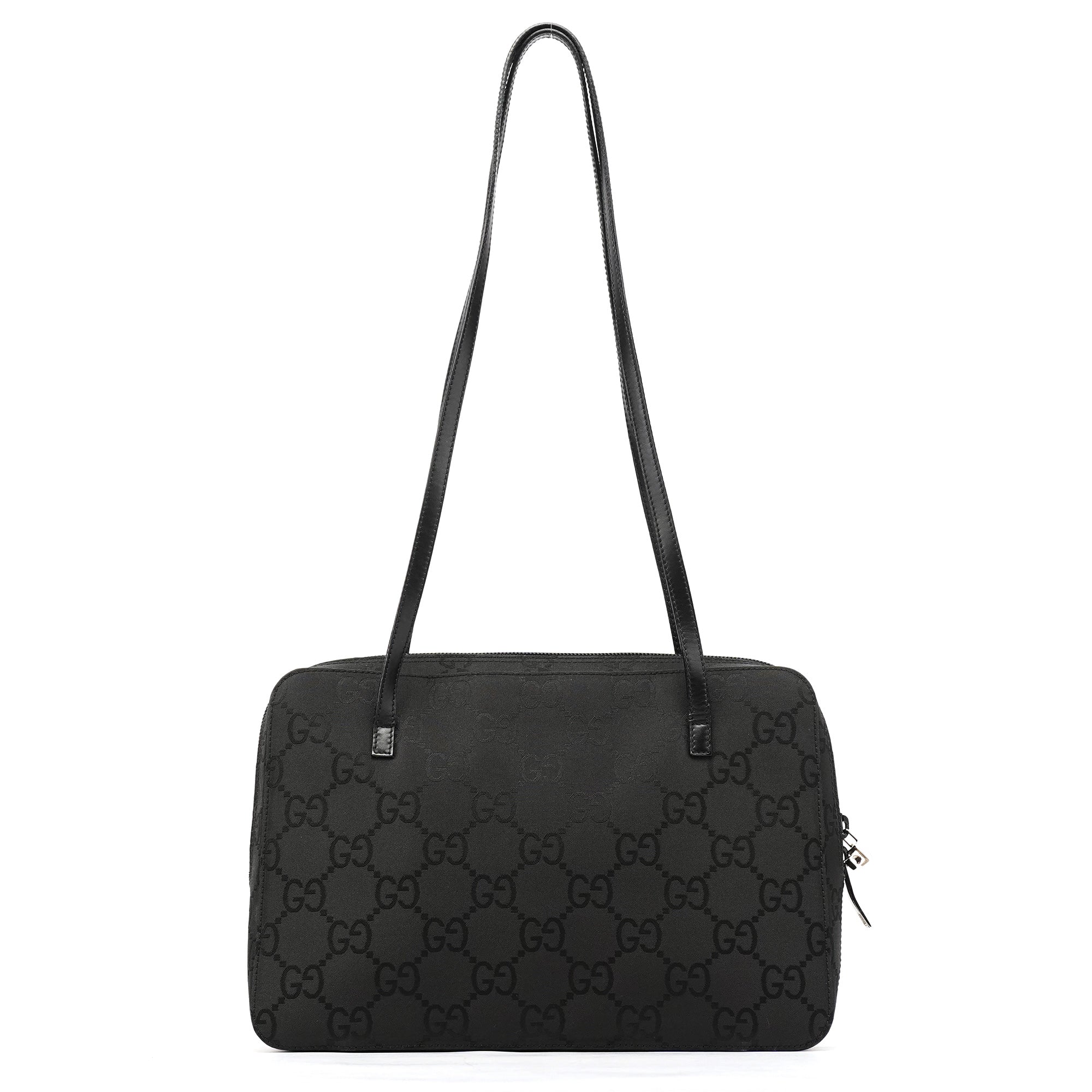 96049 Black GG Nylon Tote Bag